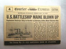 1954 Topps Scoop #4 Battleship Maine Blown Up CARD SPANISH AMERICAN WAR 1898 USA picture