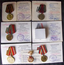 7 Russian Soviet medals awarded to veteran of WWII Senior-Lt. Kheylick Judaica