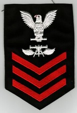 USN AVIATION FIRE CONTROL TECHNICIAN AQ1 E6 PO1 RATING BADGE FOR BLUES - NEW