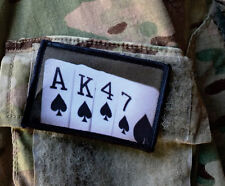 AK47 Playing Cards  Morale Patch Tactical Military Army Badge Hook Flag picture