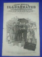 vintage print 1884   Longstreet and Rosecrans Virginia Battlefield visit     picture