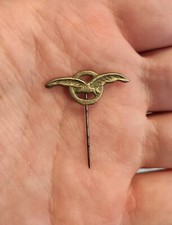 WWII BULGARIA BULGARIAN MILITARY UNIFORM MINIATURE BADGE - WING - EAGLE