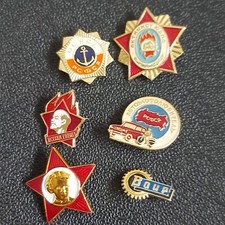 Pin Badge USSR Soviet Lenin ,lot 6 Pcs#642c