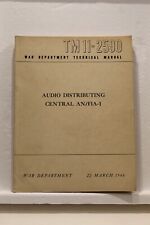 TM 11-2590 AUDIO DISTRIBTING CENTRAL AN/FIA-1. MAR 1946 TECH. MANUAL W/FOLDOUTS picture