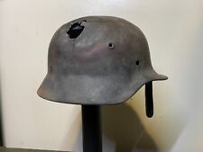 Original WW2 German Helmet , Battle damaged,  Relic  M40   ET64 lot 513 or 543 picture