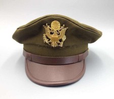 SIZE XL WW2 US ARMY AIR CORPS FORCE OFFICER VISOR CAP golden EAGLE INSIGNIA HAT