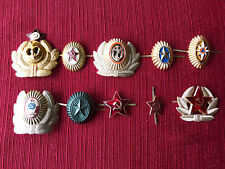 Set Of 10 Soviet USSR Military Hat Badges picture