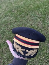 VINTAGE MILITARY OFFICERS CAP HAT GOLD BULLION WREATHS OAKLEAFS ARTILLERY