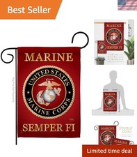 Double-Sided USMC Garden Flag - Memorial Day & Veteran Tribute Decor 13x18.5