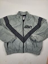 US Army Military Jacket Medium Gray Reflective IPFU Physical Fitness picture