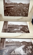 Antique Photos (3) 1896 Manchester NH Semi-Centennial Parade Military Flags Org.