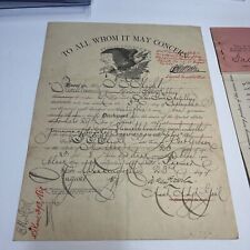 1865 Civil War Discharge Documents  picture