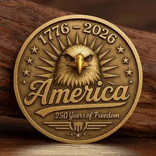 United States of America 250th Anniversary Independence Freedom Challenge Coin