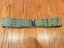 Vintage Korean War Era US Army M1936 Canvas Belt -- Double Adjustable