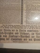 Very Old German Document. Printed In Berlin picture