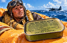 US NAVY LIFE RAFT RATION- EARLY ISSUE FOR M-592 PARAPAD KITS