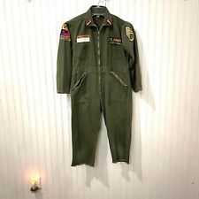 VTG c1940s WWII US Army, Green Coveralls, w/3rd Armored Division Patches picture