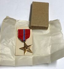 Orig WWII Slot Brooch Bronze Star Medal in 1944 Dated Original Box, Un-Issued picture