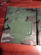 US ARMY Woodland Camo Equipment Record Vinyl Folder, Lot Of 2 picture