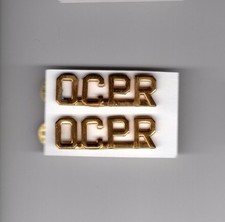 US Police Law Enforcement O.C.P.R. Collar uniform badge set