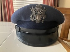 US Air Force Officers Visor Hat 1950s-1960s Luxemberg Maker