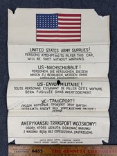 Original U.S. WWII Occupation Railway Security Poster in Five Languages Europe