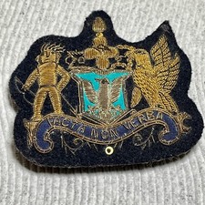 Ancient & Honorable Artillery MA Facta non Verba Bullion Blazer Patch Pin Indian
