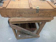 US Military 105mm Howitzer Wooden Ammo Crate