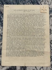 WW2 WWII US Army Military Document - FIRST HAND ACCOUNT OF NORMANDY Ordnance Co.