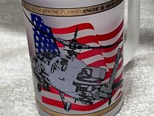 AH-64 Apache Military Helicopter Frosted Mug 22k Gold McDonnell Douglas picture