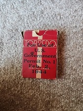 WW2 TORPEDO Playing Cards- Original Gift Of The American Red Cross - 1944