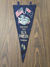 Vintage Greetings From US Forces Overseas Pennant