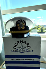 Bernard US Navy WO/LCDR White Complete Alternate Combination Cap Size 7-22 picture