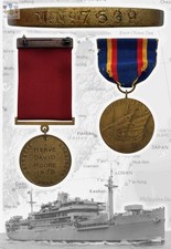 KILLED IN SERVICE NAMED NAVY GOOD CONDUCT YANGTZE MEDAL GROUP BM2 HERVE D. MOORE