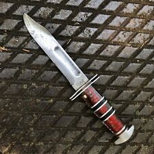 WWII USMC blade marked Kabar Mk2 trench art grip fighting knife picture