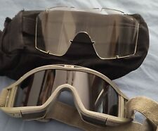 US Army USMC Military Revision Desert Locust  Goggles Green/Gray with Smoke Lens picture