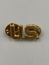 Vintage US Logo Military Officer Style Collar Lapel Pin READ DESCRIPTION picture