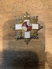Spain Grand Cross Breast Star-1864-Order Of Military Merit- White Distinction