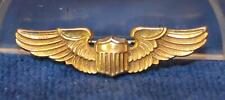 WWII USAAF HH 1/20 GOLD FILLED GOLD WING 1.5 INCHES ROLL LOCK PINBACK HOME FRONT picture