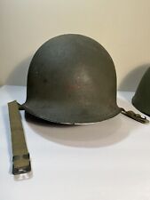 EARLY WWII US M1 HELMET-FRONT SEAM-FIXED BALES-W/  WESTINGHOUSE LINER 237B picture