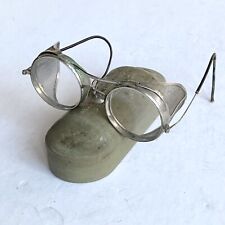 Vintage WWII 1940’s Welsh Manufacturing Co USA Safety Glasses Aviator Motorcycle picture