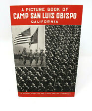 WWII Picture Book Camp San Luis Obispo California Booklet Black & White Soldiers picture