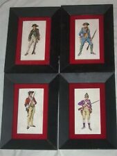 4 rare ceramic tile American Revolutionary military uniform soldiers painted ? picture