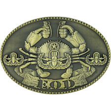 EOD Explosive Ordnance Disposal Crab Belt Buckle - Antique Gold picture