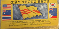 Vietnam War Original Safe-Conduct Pass Leaflet “GIẤY THÔNG-HÀNH”
