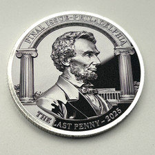 The Final Cent Tribute RIP 116 Years Philadelphia Penny (2D Flat) Coin Medal D23