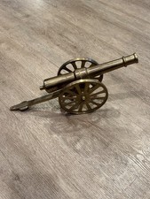 Cannon Brass Vintage 11” Barrel Long Field Artillery 5” Wheels 15”L Vintage