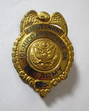 WW2 U.S. Army Lieutenant 101st Military Police Battalion Badge