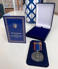 UKRAINIAN MEDAL DEFENCE OF BAKHMUT "PARTICIPATION IN BATTLES" RARE UKRAINE WAR