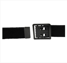 GENUINE U.S. ARMY BELT: BLACK COTTON WITH OPEN FACE BUCKLE AND TIP - MALE picture
